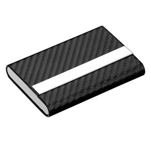 Porta Cartões em Metal e Couro Sintético