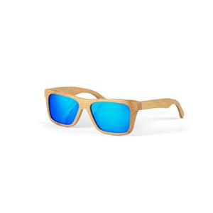 Óculos de Sol em Bambu Om Lentes Espelhadas